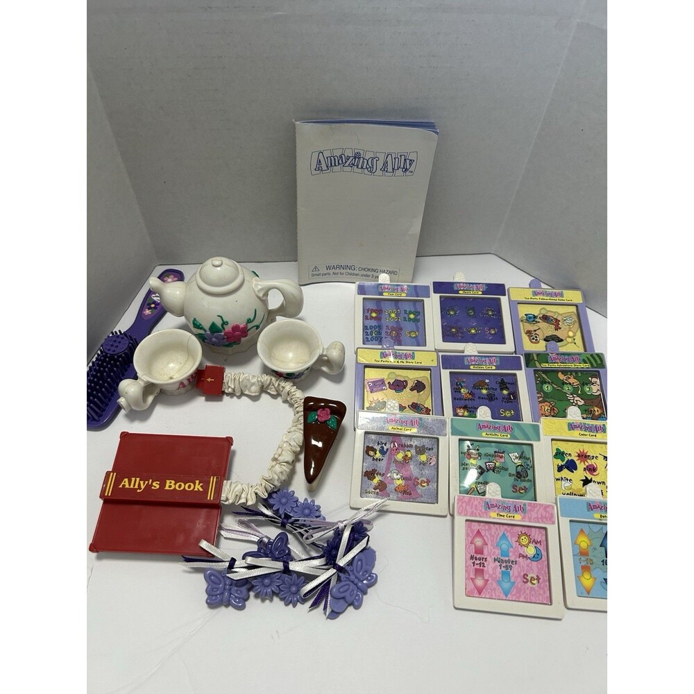 Amazing Ally Accessories Tea Set, Barrettes, Cartridges, Brush